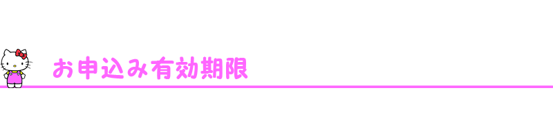 お申込み有効期限
